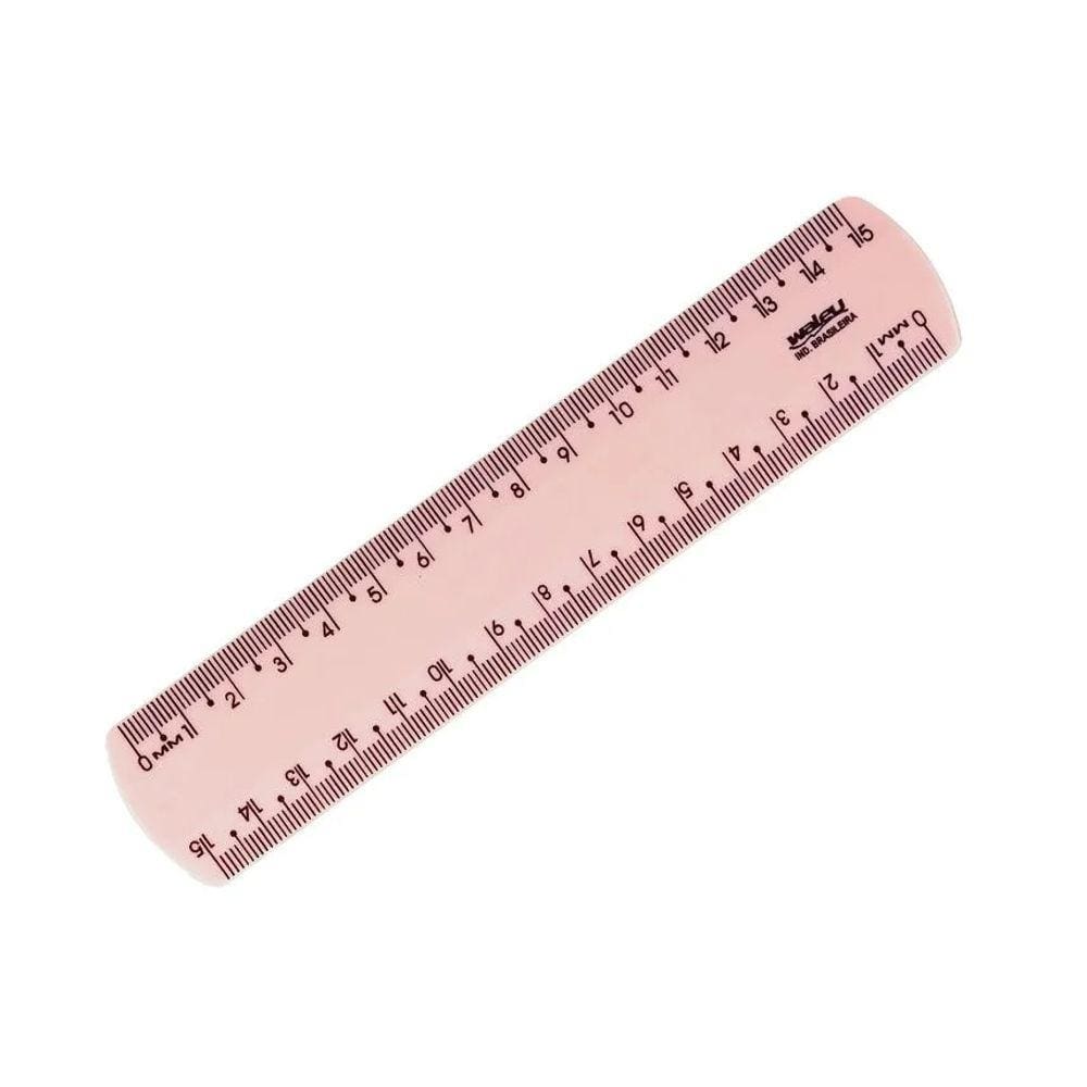 Régua 15cm New Line Cores Pastel - Waleu