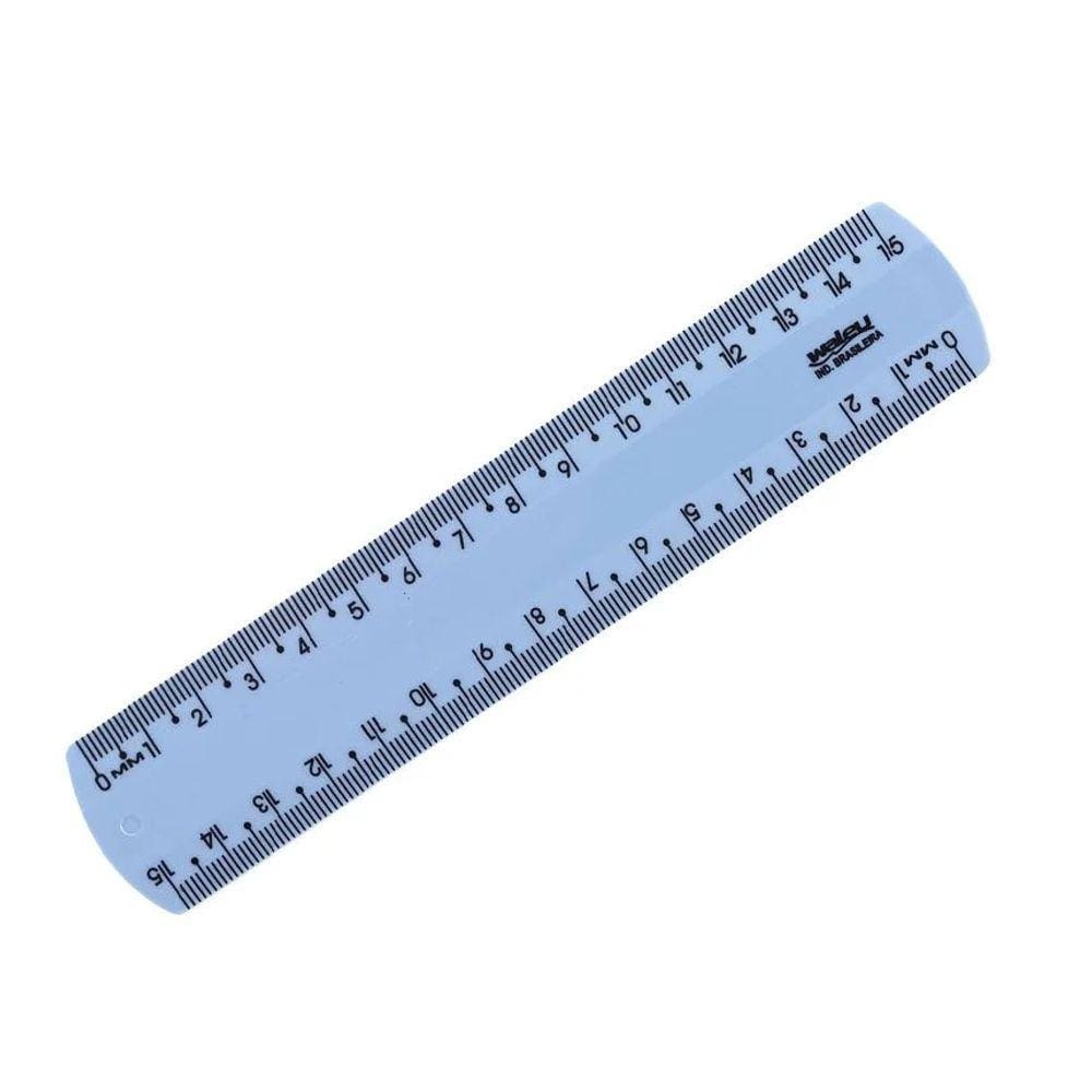 Régua 15cm New Line Cores Pastel - Waleu