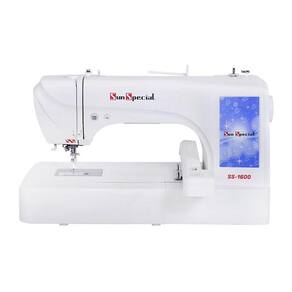 Máquina Bordado Doméstica SS-1600 Bivolt Eletrônica Branca - Sun Special