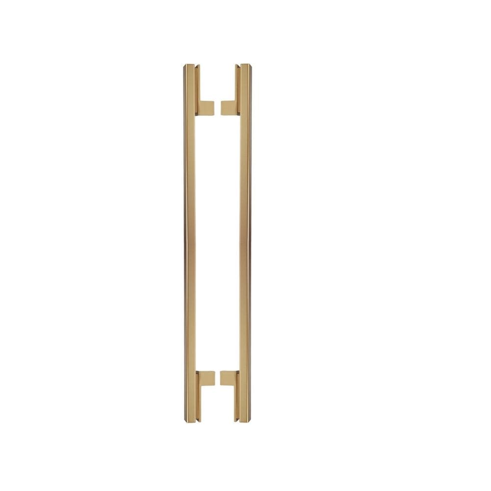 Puxador Para Porta Living Dourado Zen Duplo 50 Cm (500 Mm) Zp1132.955
