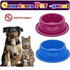 Comedouro Bebedouro Anti Formiga - Para Cão Gato Cães e Gatos - Brincalhão 300ml - Panami
