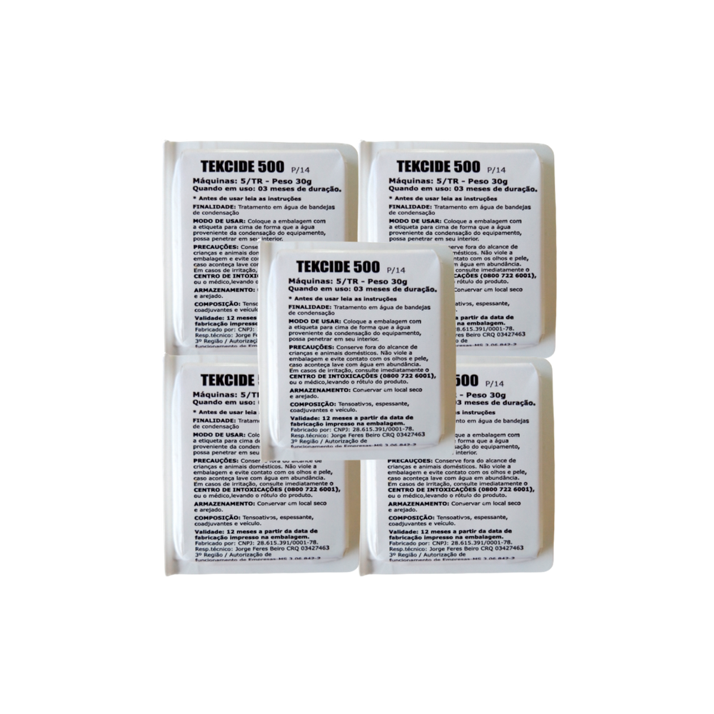 Pastilha Bactericida TEKCIDE500 P-50 60g para Refrigeração - 25unidades.