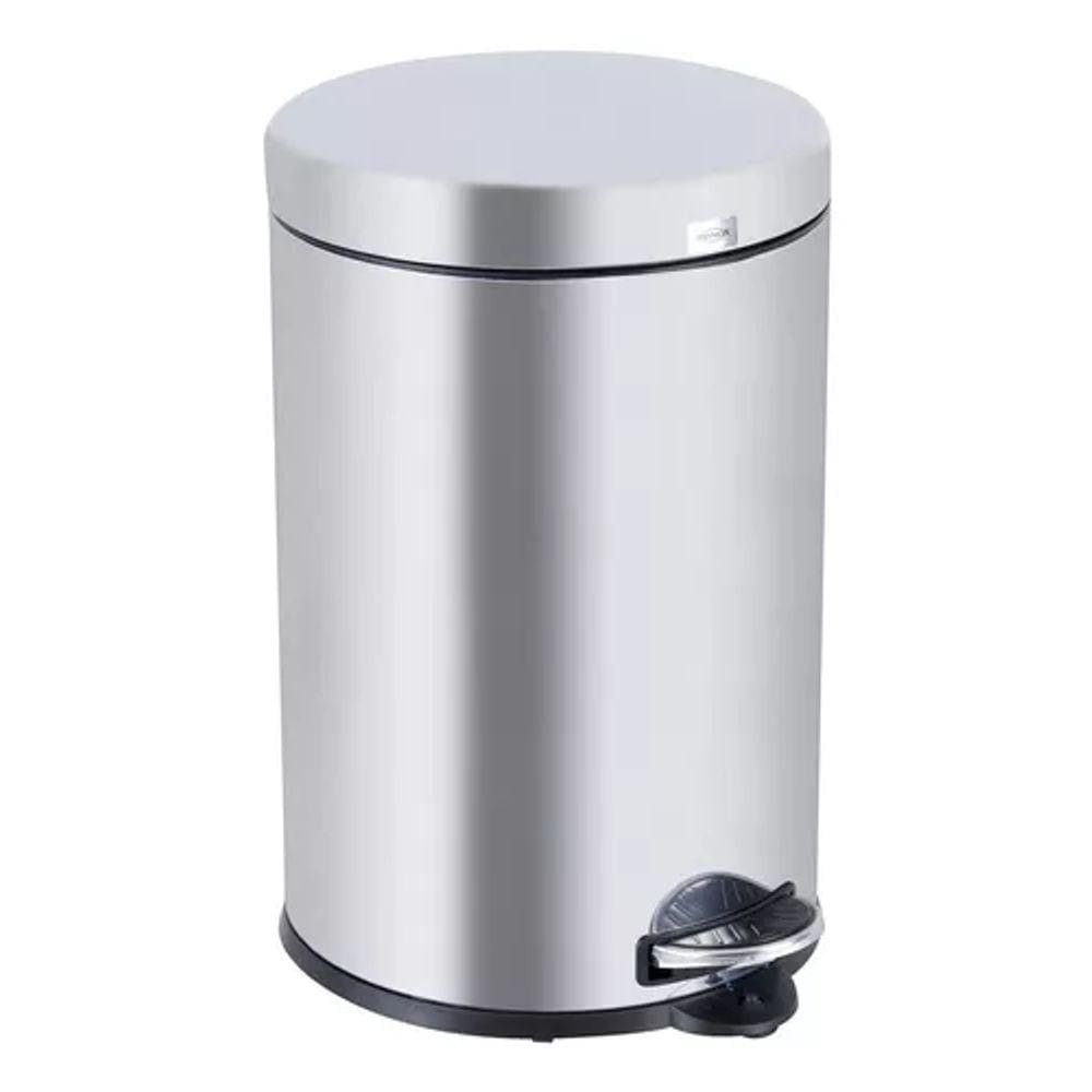 Lixeira Multiuso Aço Inox 12l Pedal Balde 43x27x27cm Brinox