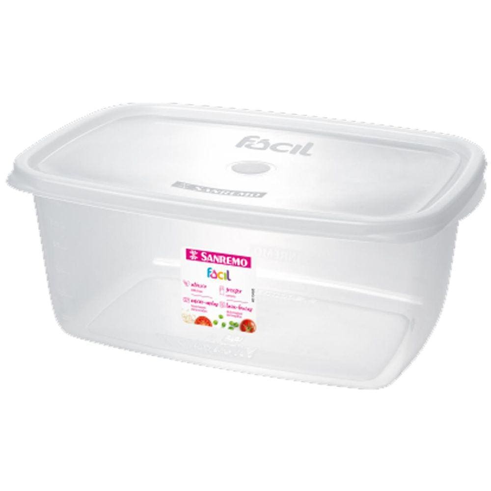 Pote Para Alimentos Organizador 3,2 L Transparente Com Tampa