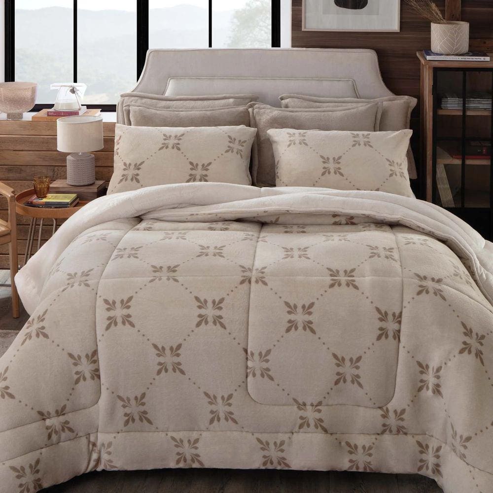 Edredom Coberdrom Queen Size Gigante Flannel Grosso Marroc
