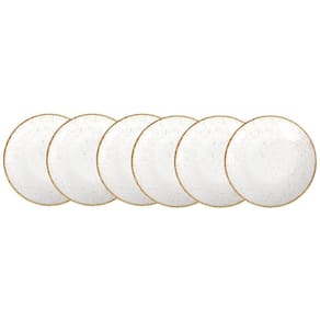 Kit Prato Sobremesa Porcelana Rústico Marrom 6Pçs Tramontina