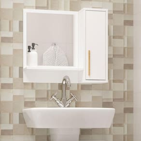 Armário De Banheiro 2 Portas Versa Branco - Brv Móveis