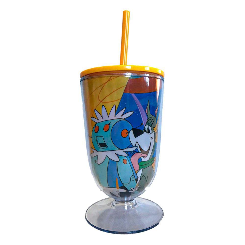 Taça com Canudo Os Jetsons Família Reunida - 600ml