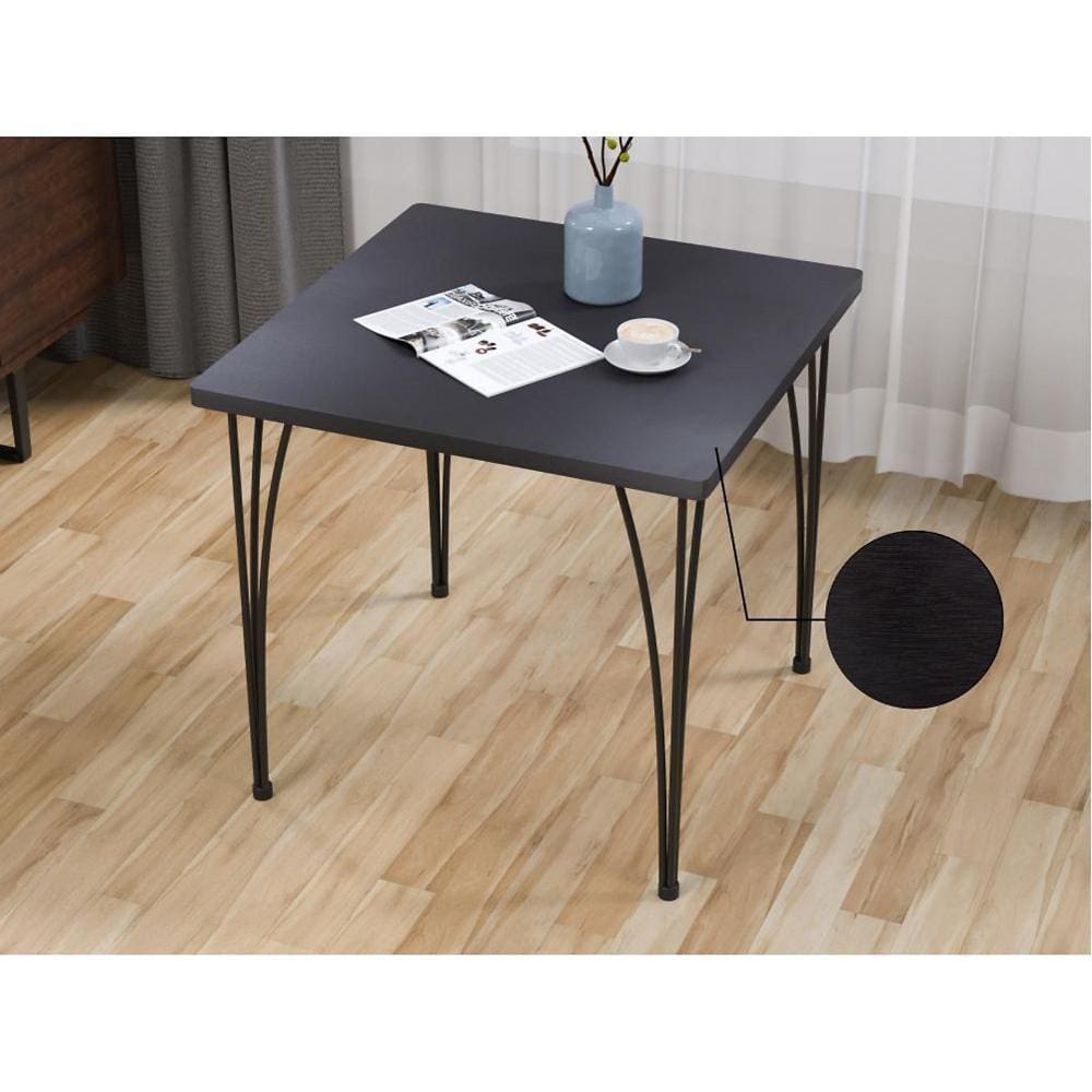 Mesa Quadrada Preta Just Home Collection