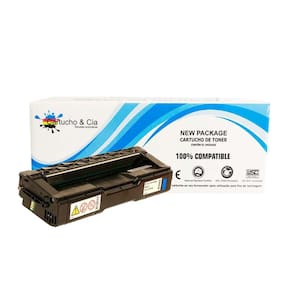 Toner Compatível Com Ricoh Sp C232ct C252ha Ciano | Spc232 Spc230 Spc242 Spc252 | 6.000 Páginas - Cartucho & Cia