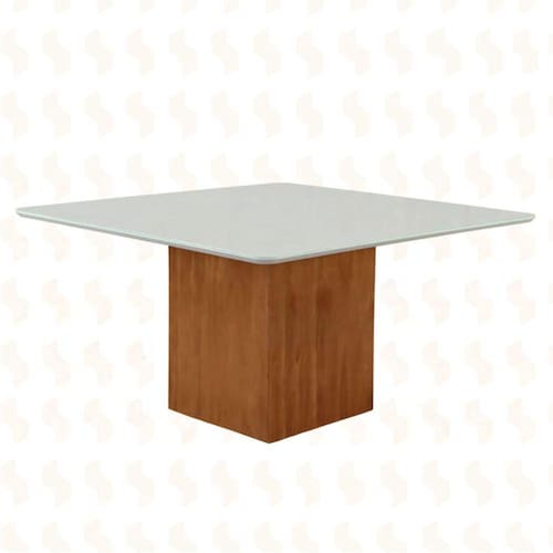 imagem-Mesa de Jantar Quadrada MDF Laminado - Alice-1,50x1,50 metros - Art Salas - Off White