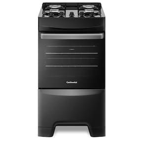 Fogão 4 Bocas Mesa de Vidro Preto Continental FC4GP