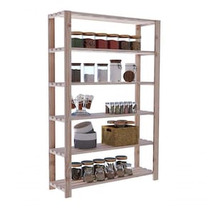 Estante Modular 6 Prateleiras Madeira Pinus Para Cozinha