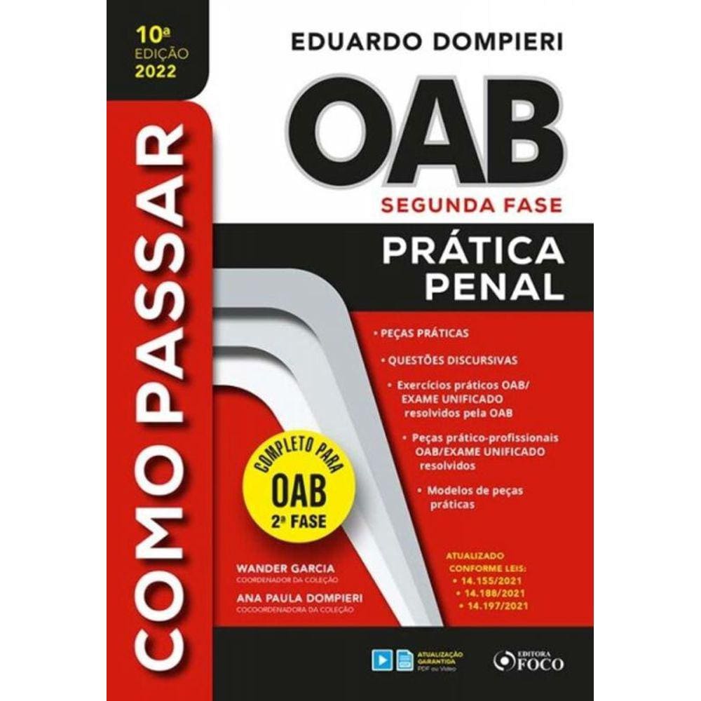 Como Passar Na Oab 2ª Fase - Prática Penal - 10Ed/22