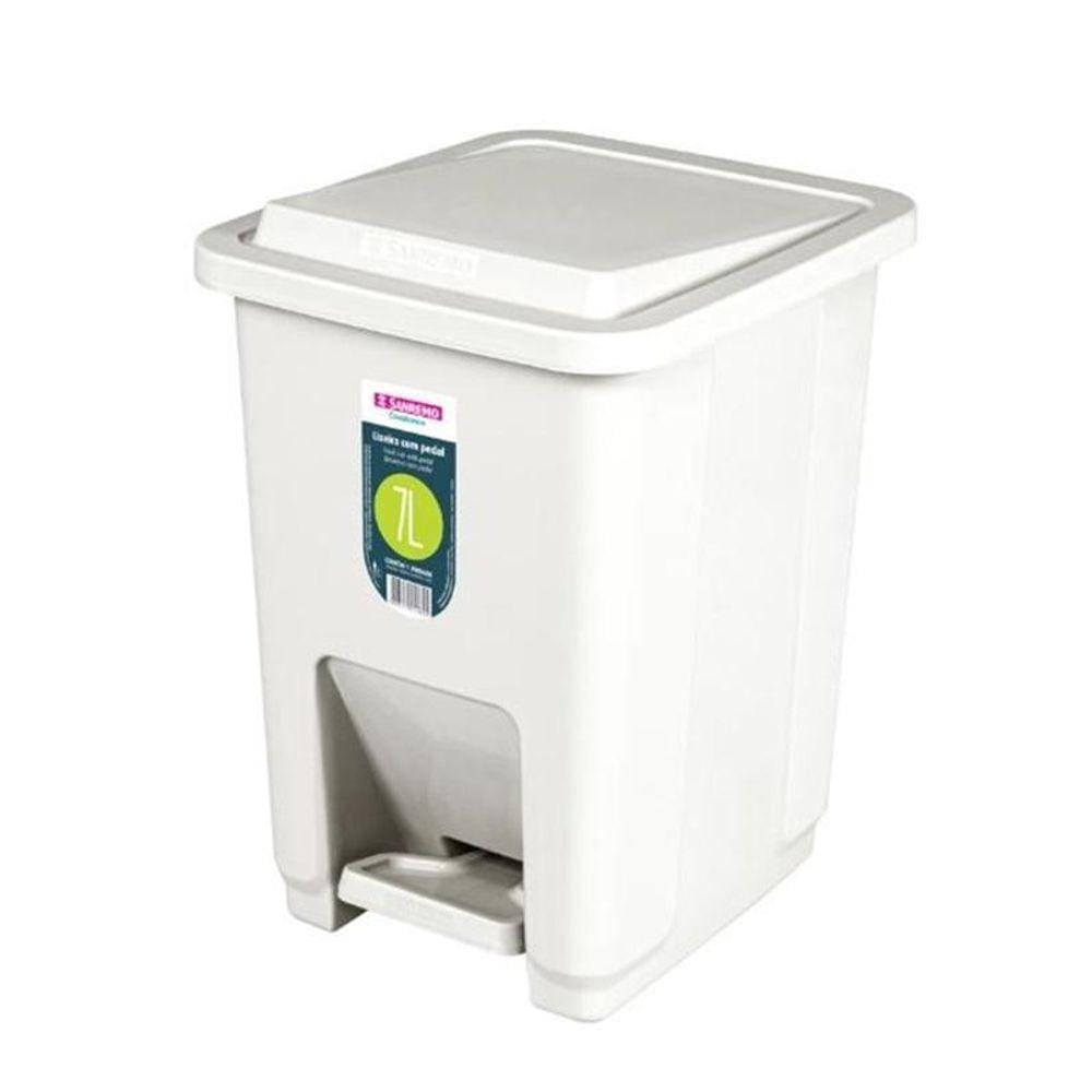 Lixeira De Plástico Com Pedal 7 Litros Sanremo
