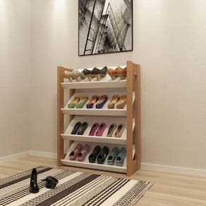 Sapateira Multimóveis CR35006 Branco/Amêndoa