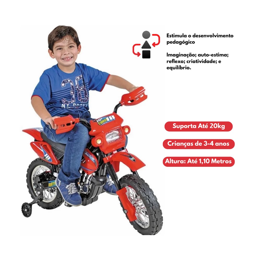 Mami Brinquedos - Black Friday Promoção - Triciclo Passeio e Pedal p/ 2  Crianças - Moto Duo Calesita