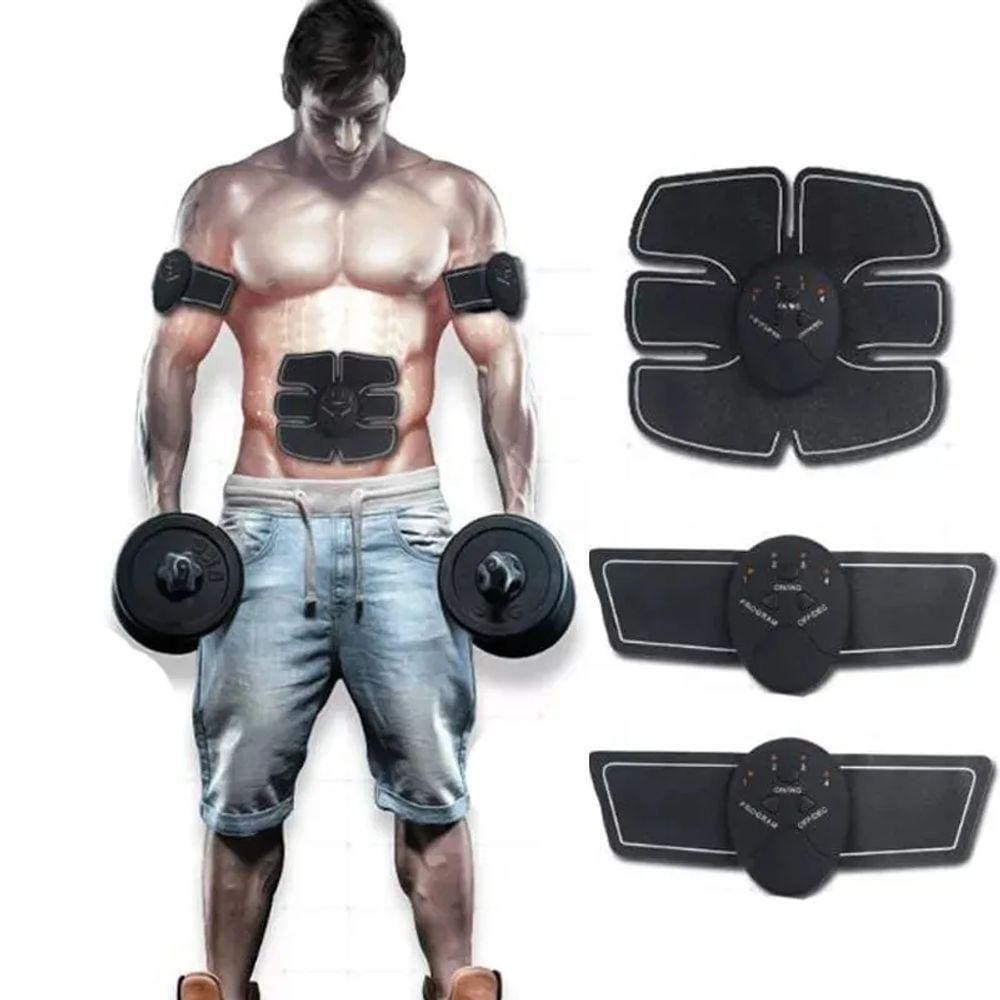 Abs Estimulador Muscular Abdominal Exercitador Ems Fitness 3 Em 1