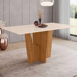 Mesa De Madeira Danielly Nature/off White Sci36 - Henn