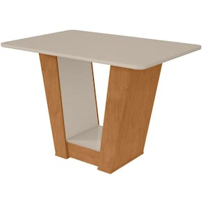 Mesa De Madeira Apogeu Amêndoa/off White - Móveis Lopas