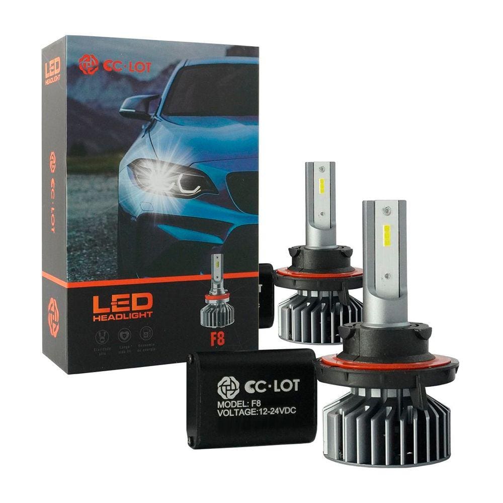 Kit Lâmpada LED HB3 5000Lm 6000K com Canceller CC-LOT