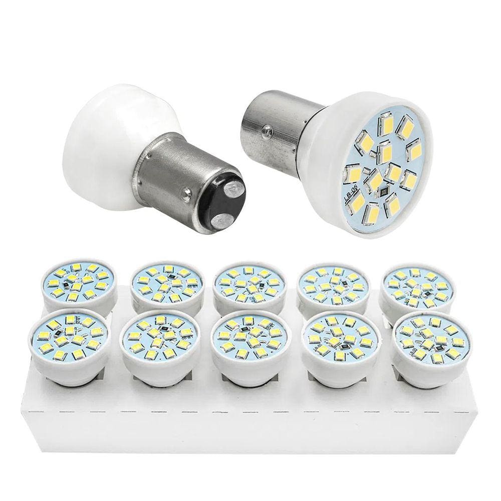 Kit Lâmpada LED 2 Polos 5W/21W 12V Base BAY15D Autopoli 10 Unidades AP1293