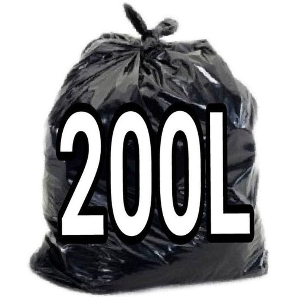 Saco De Lixo 200 Litros Preto Super Reforçado