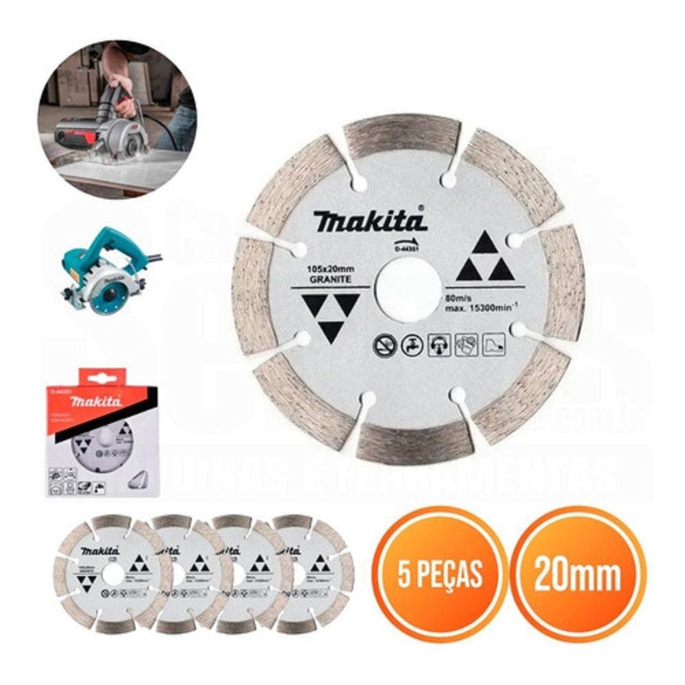 Rebolo Diamantado 105X10x20mm Segmentado 5Pc