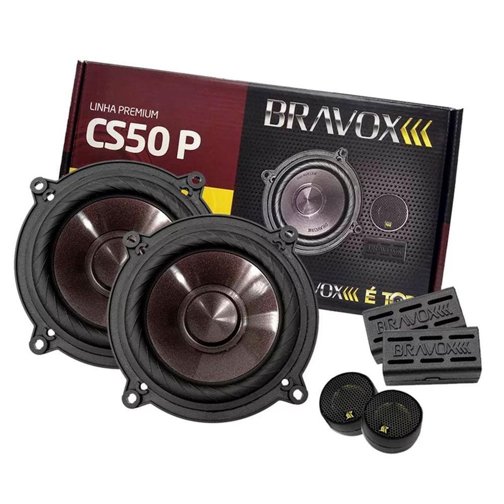 Kit Duas Vias 5" CS50 P 60W+60W RMS 4 Ohms Bravox (6 Peças)