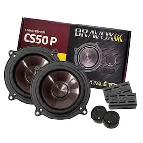 Kit Duas Vias 5" CS50 P 60W+60W RMS 4 Ohms Bravox (6 Peças)