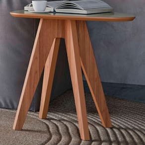Mesa De Canto Orgânica 100% Mdf Off White/freijo Tb614 - Dalla Costa