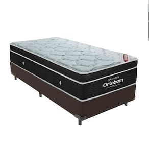 Cama Box Marrom Solteiro Ortobom Elegant Molas Ensacadas EuroPillow
