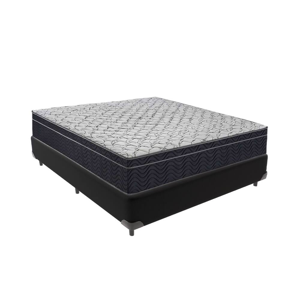 Cama Box Preto Viúvo e Colchão Extra Firme Airtech D45 Ortobom