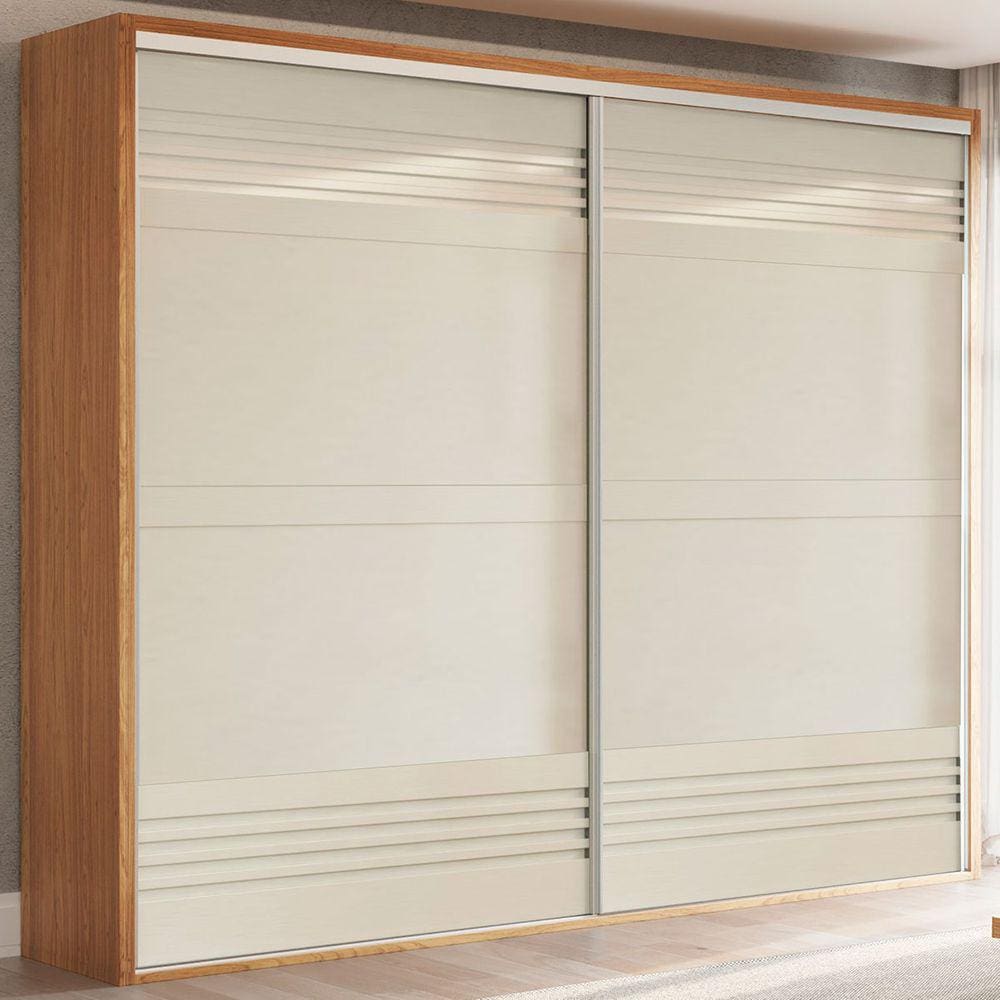 Guarda-roupa Casal 2 Portas 4 Gavetas 100% Mdf Freijo/off White Tw603b - Dalla Costa