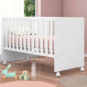 Berço Doce Sonho Com Rodízio Branco - Qmovi