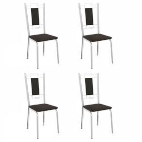 Cadeiras Kit 4 Cadeiras Florença Cromada Preto - Kappesberg