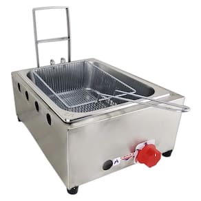Fritadeira Mesa A Gás 1 Cuba 5 L Inox Baixa Pressa Cefaz