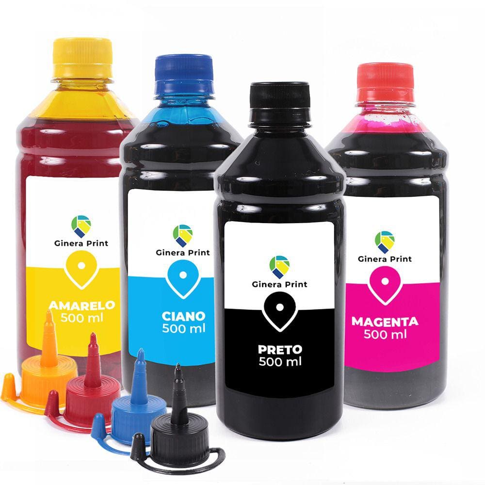 Kit 4 Tintas Compatível Impressora L6270 500ml Ginera Print
