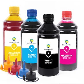 Kit 4 Tintas Compatível Impressora L6270 500ml Ginera Print