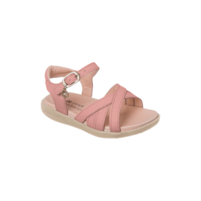 Sandália Infantil Feminina Ortopé Autêntica Couro Rosa Chá