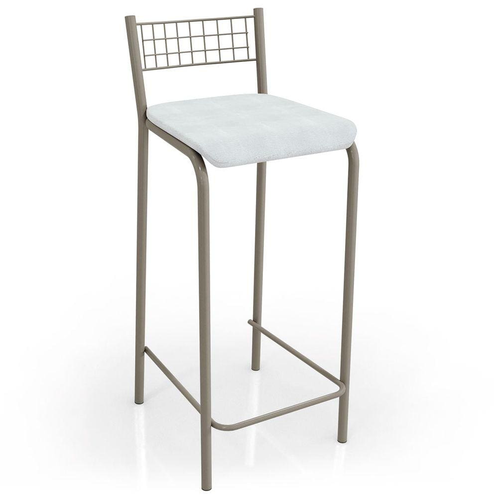 Banqueta Genova Nickel Branco - Kappesberg