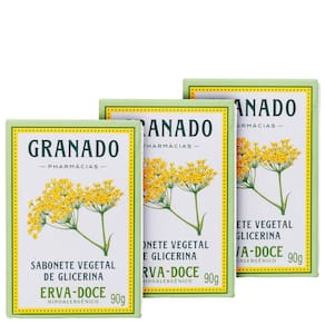 Granado de Glicerina e Erva-Doce - Sabonete em Barra 3x90g