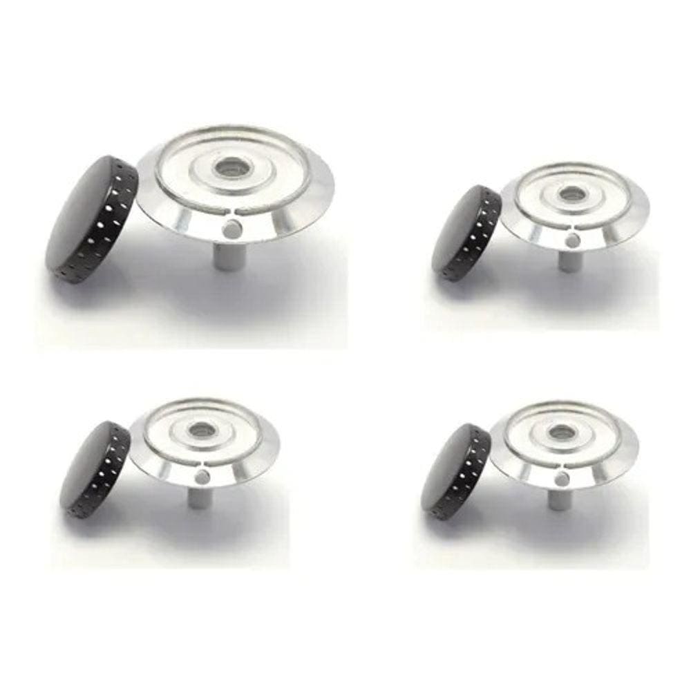 Kit 4 Tampinhas + 4 Queimadores Fogão Continental Perfetto