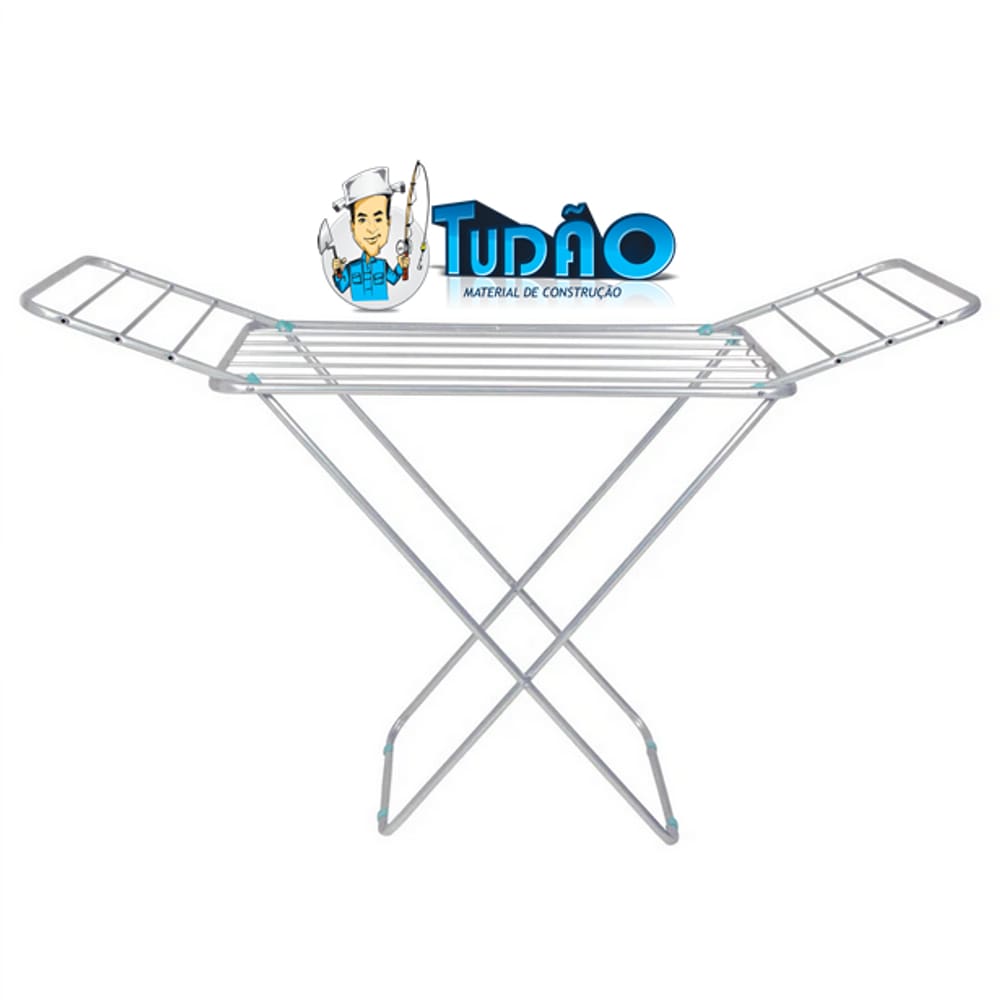 Varal Chao C/Aba Aluminio Slim 143x49x90 MOR