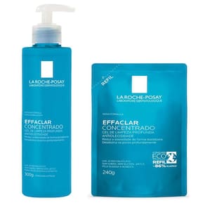 Kit 1X Gel de Limpeza Facial Effaclar Concentrado La Roche-Posay 300g + 1X Gel de Limpeza Facial Effaclar Concentrado La Roche-Posay Refil