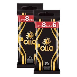 Kit 2 Preservativo Olla Lubrificado Leve 8 Pague 6 Unidades