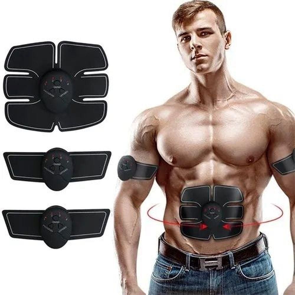 Cinta Abdominal Eletrica 6 Pack Ems Tonificador Muscular 3 Em 1
