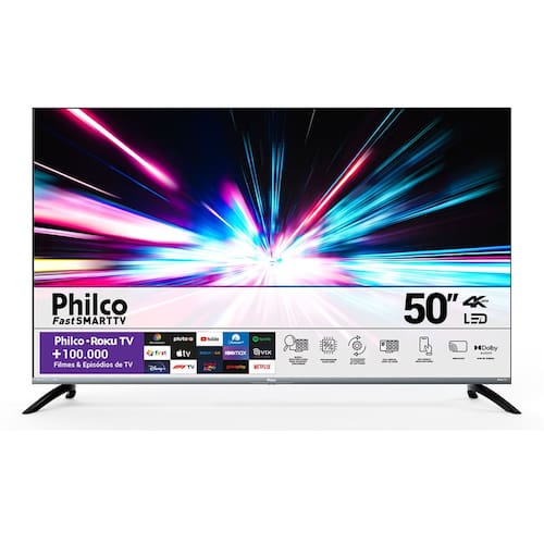 imagem-Smart TV Philco 50” PTV50G70R2CSGBL 4K Roku TV HDR10 - Bivolt automático