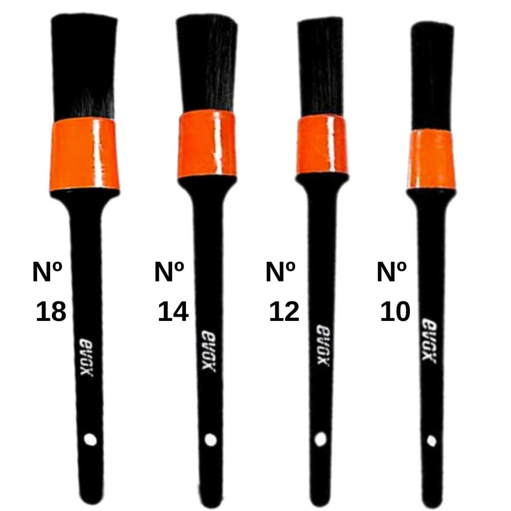 Pincel de Limpeza Automotiva Lavagem Externa Evox Kit 4PÇS