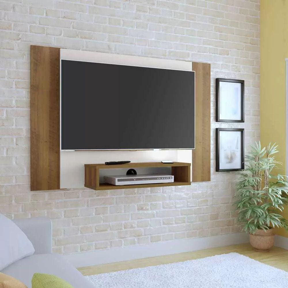 Painel Para TV até 40 Polegadas 1 Nicho Cine Pinho com OffWhite - Artely